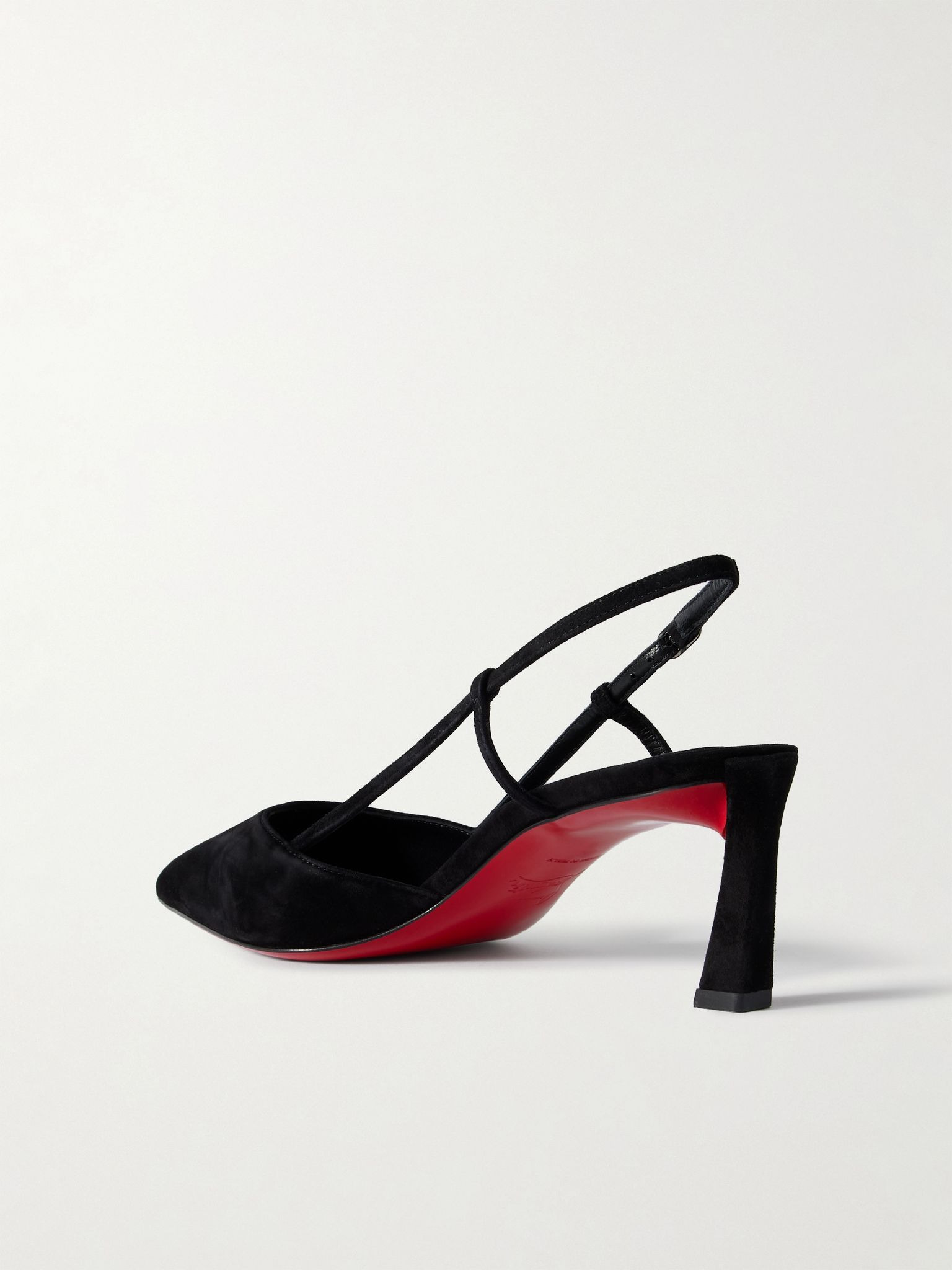Condoroline 55 cutout suede slingback pumps Black - 3