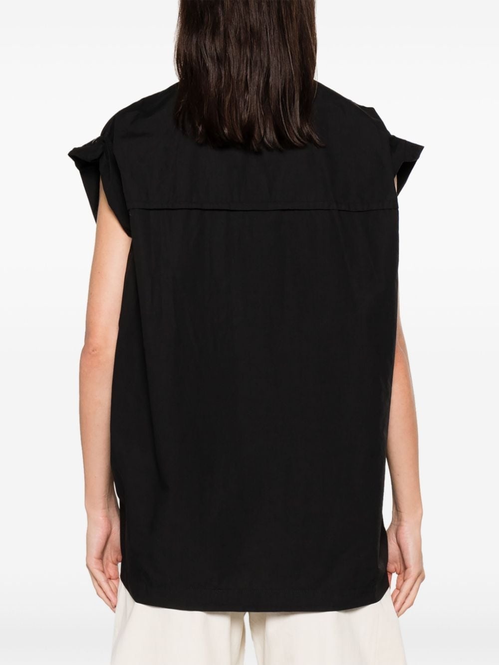panelled sleeveless blouse - 4