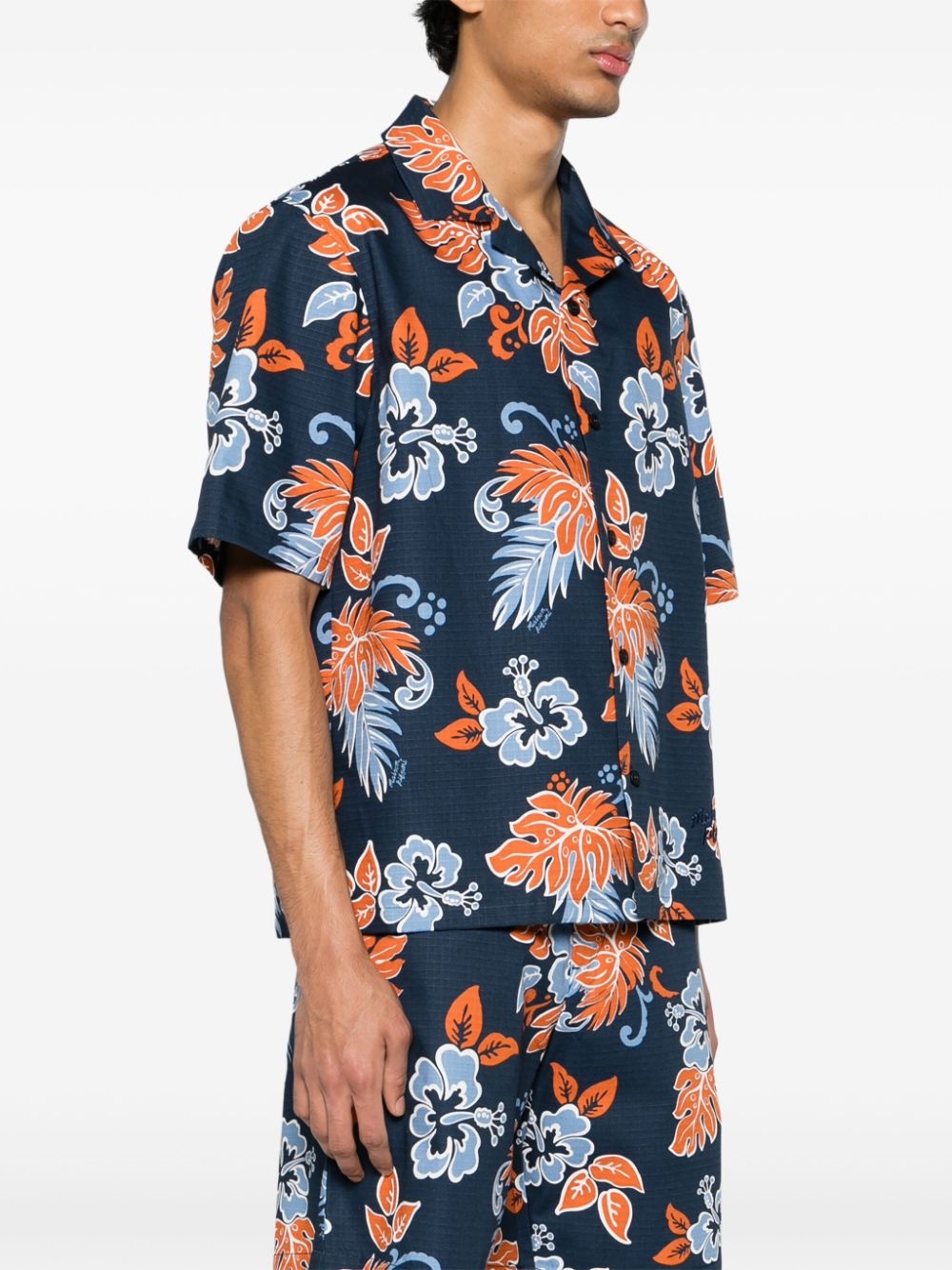 floral-print ripstop shirt - 3