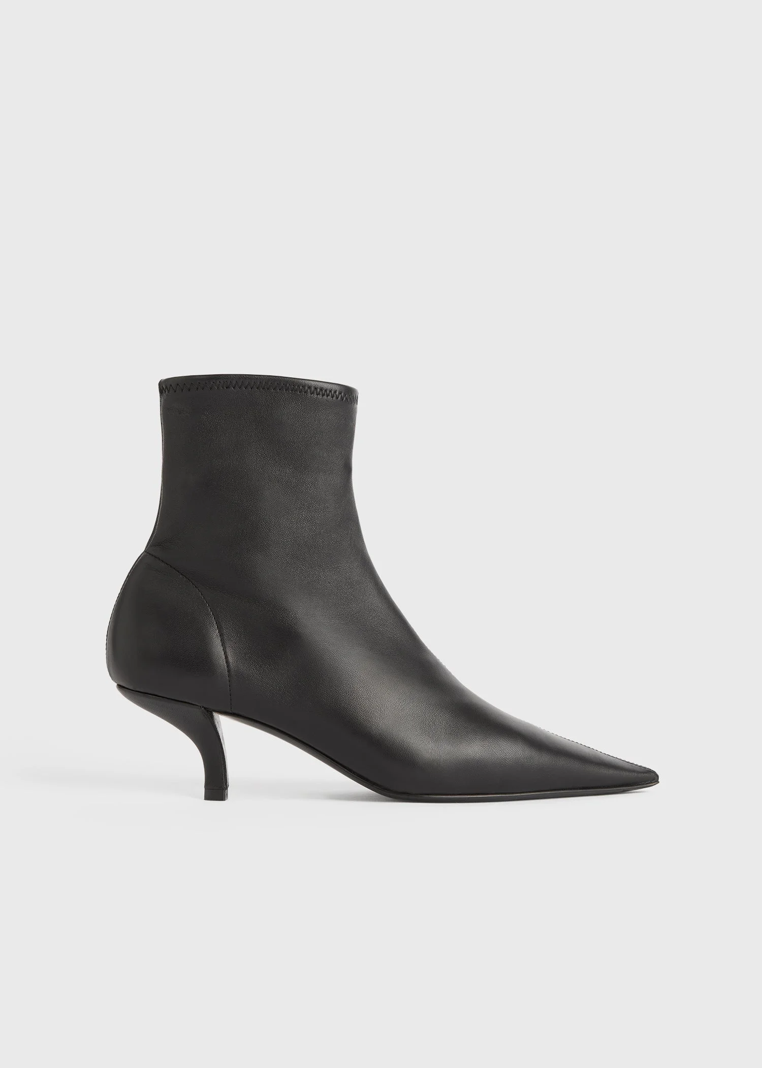 Nappa heeled sock boots black - 1