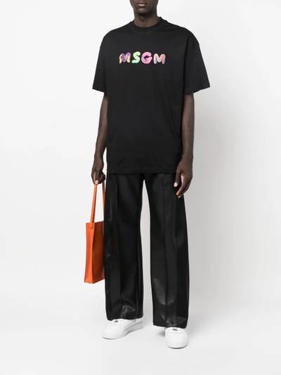 MSGM logo-print short-sleeve T-shirt outlook