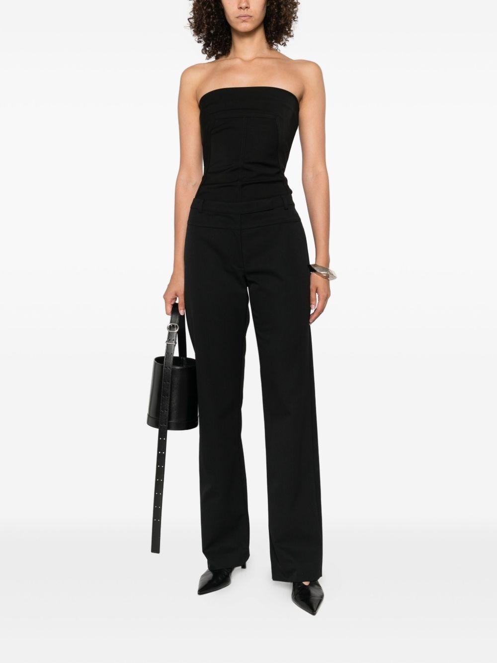 panelled slim-cut trousers - 2