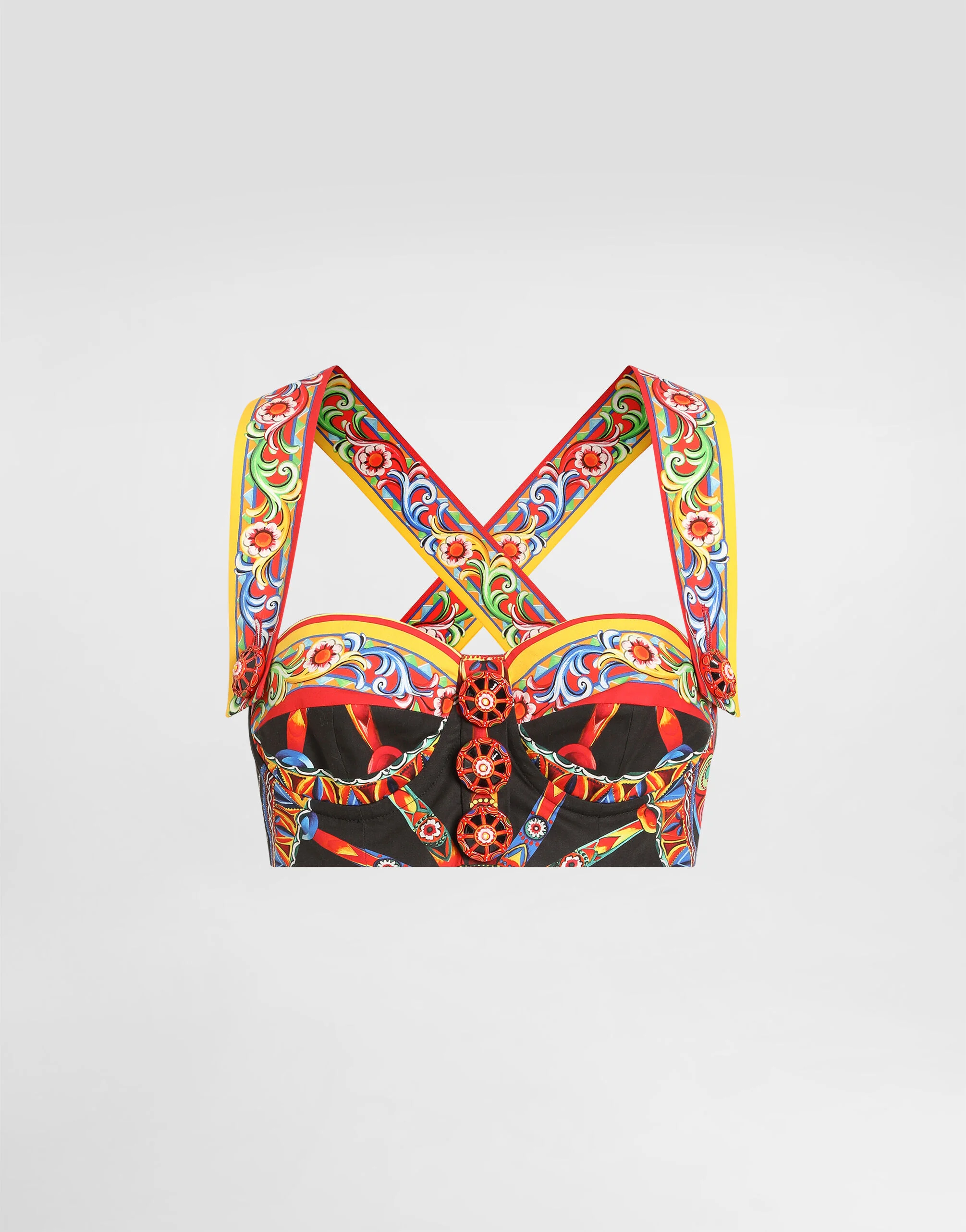 Carretto-print poplin top - 1