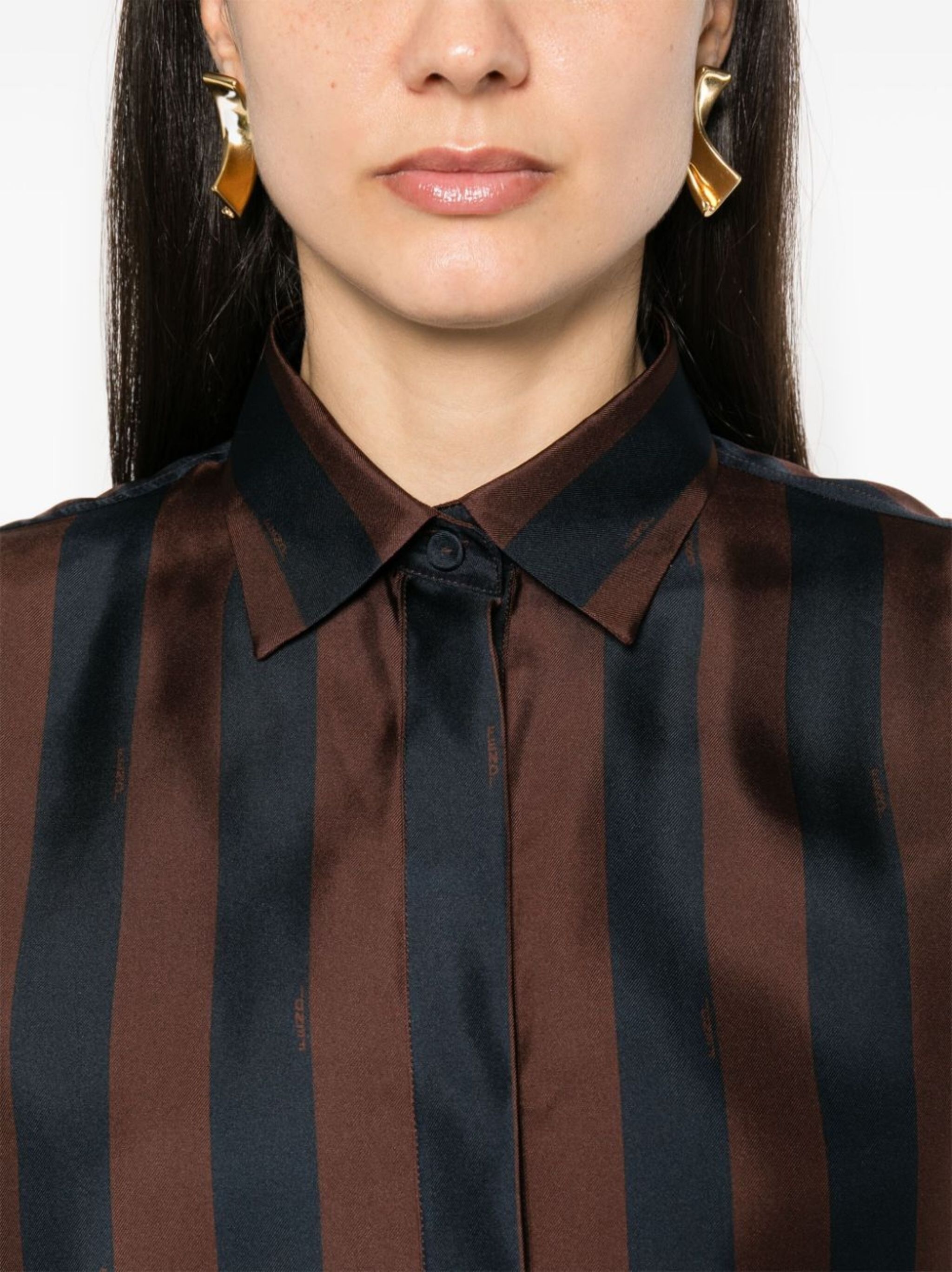 Pequin-stripe silk shirt - 5