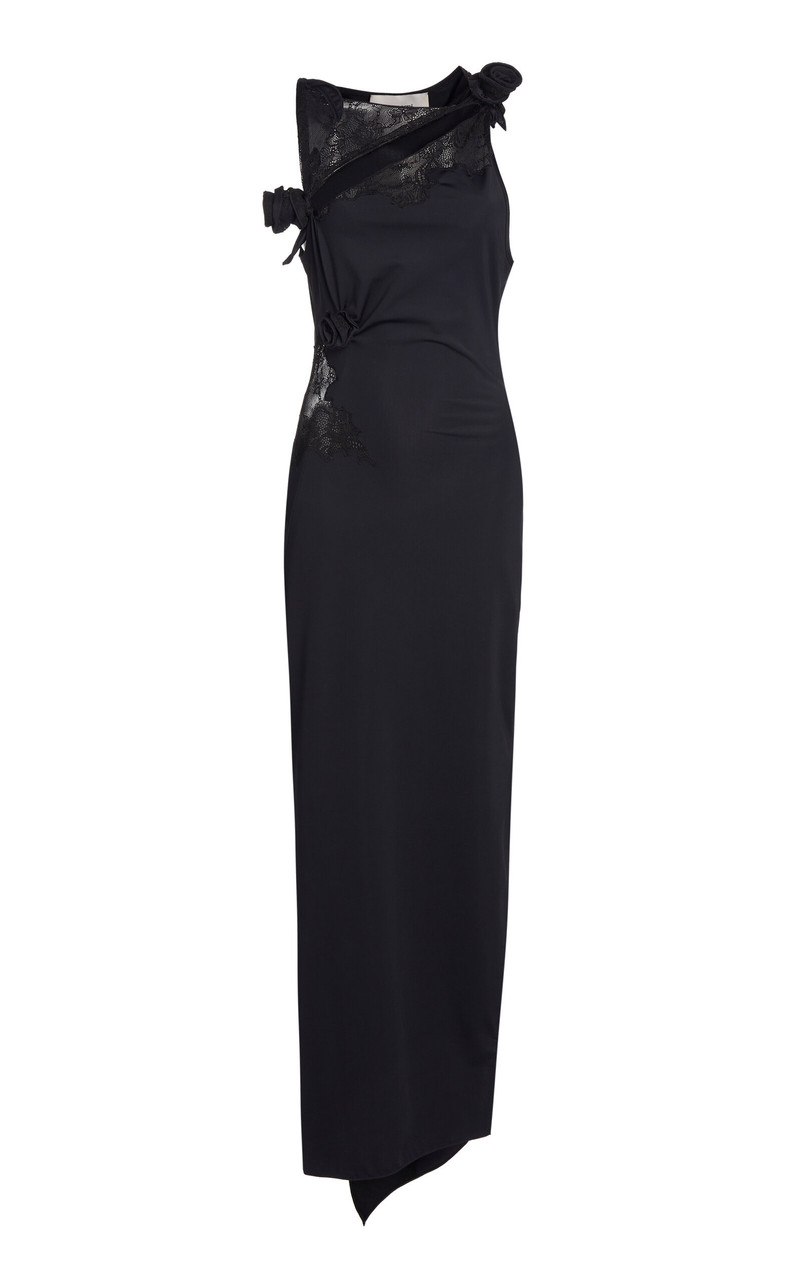 Lace Flower Gown black 1