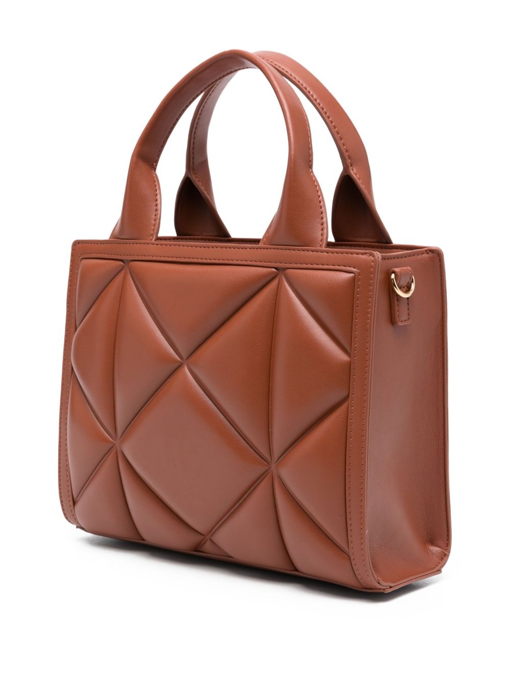 quilted logo-plaque tote bag - 3