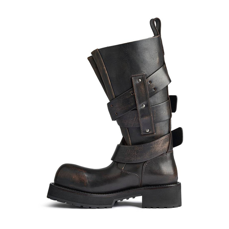 BALENCIAGA Women's Venom High Boot in Brown outlook