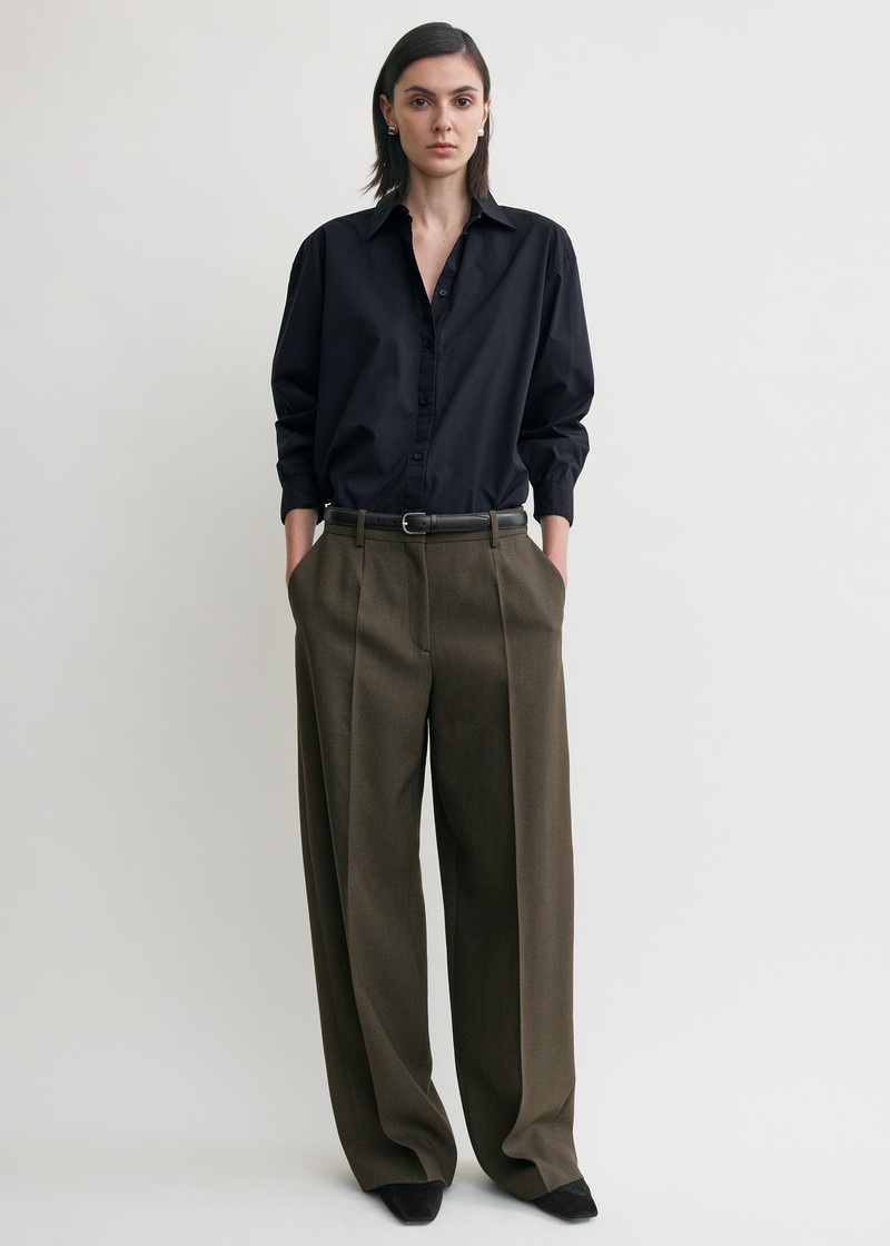 Totême Wide tailored trousers forest outlook