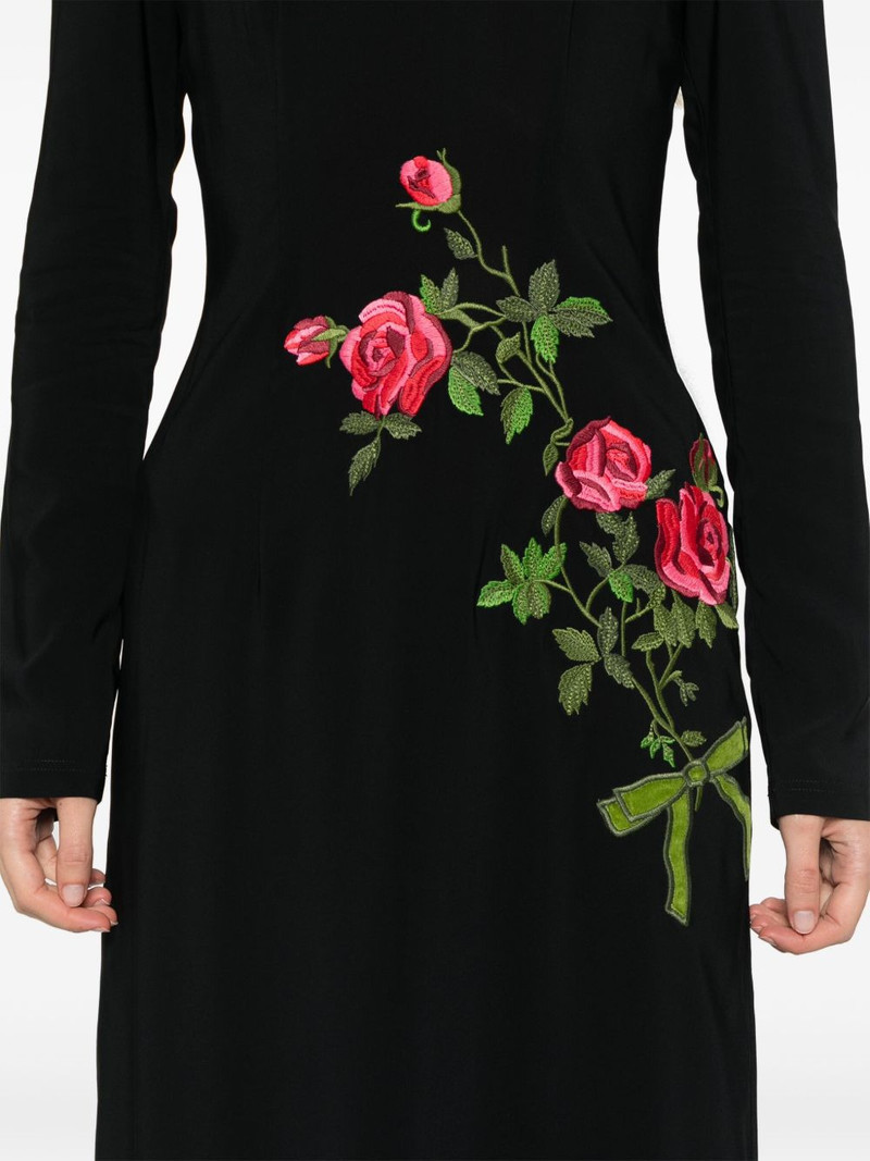 floral-embroidered midi dress 5