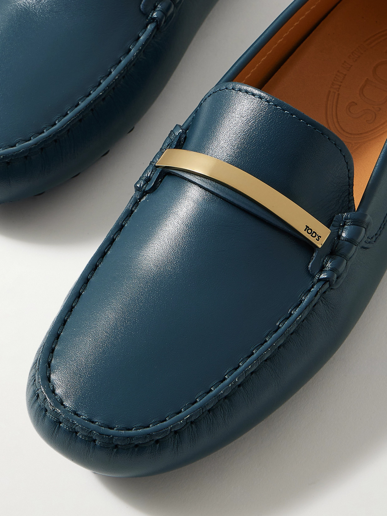 Gommino Embellished Leather Loafers - 4