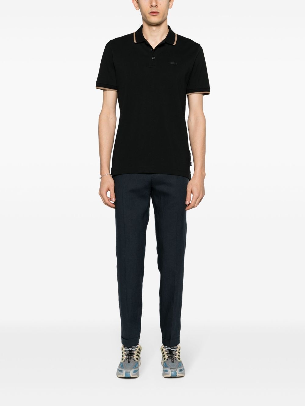logo-embroidered cotton polo shirt - 2