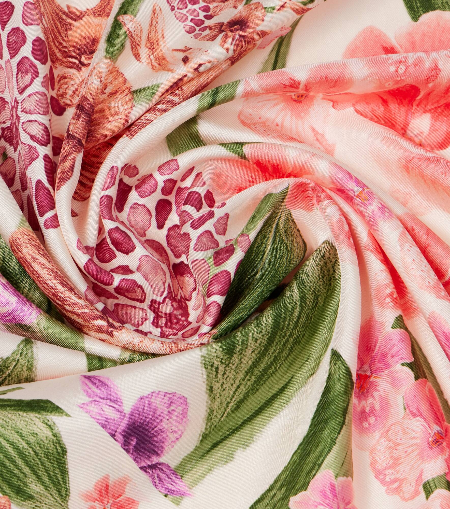 Floral silk scarf - 3