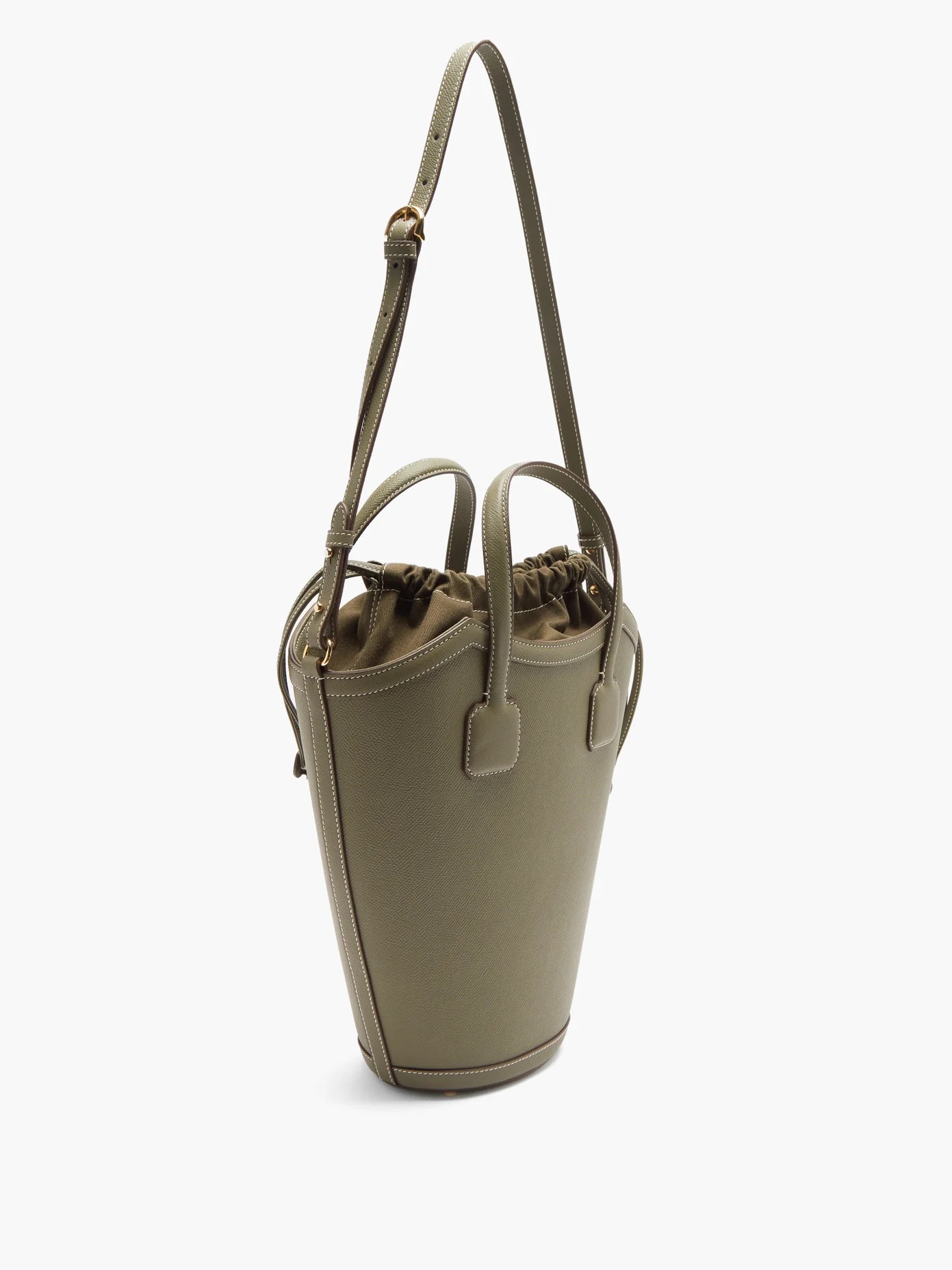 Madeline saffiano-leather bucket bag - 4