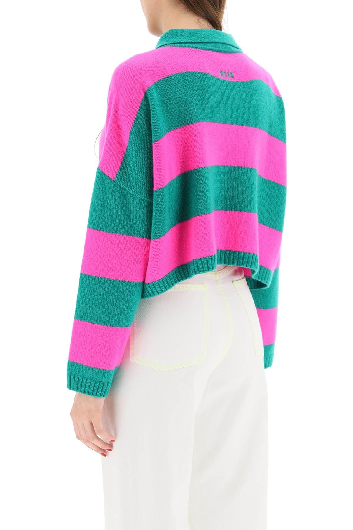 STRIPED BOXY KNIT POLO - 4