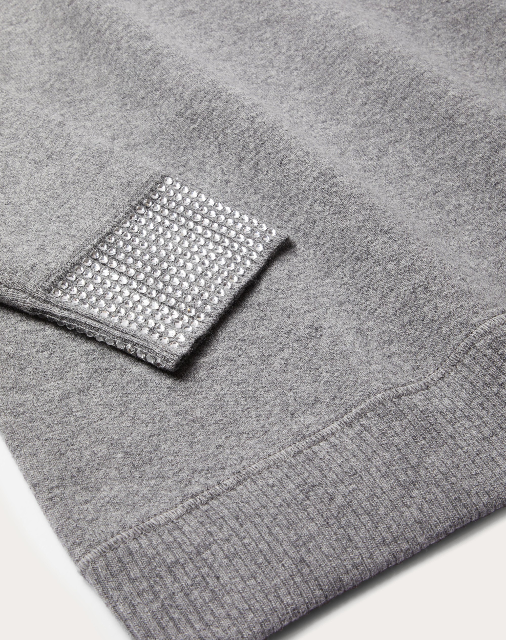 EMBROIDERED WOOL AND STRETCH VISCOSE SWEATER - 3