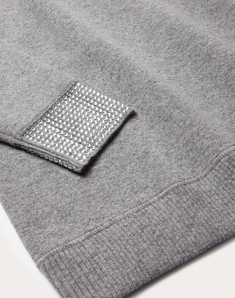 EMBROIDERED WOOL AND STRETCH VISCOSE SWEATER 3