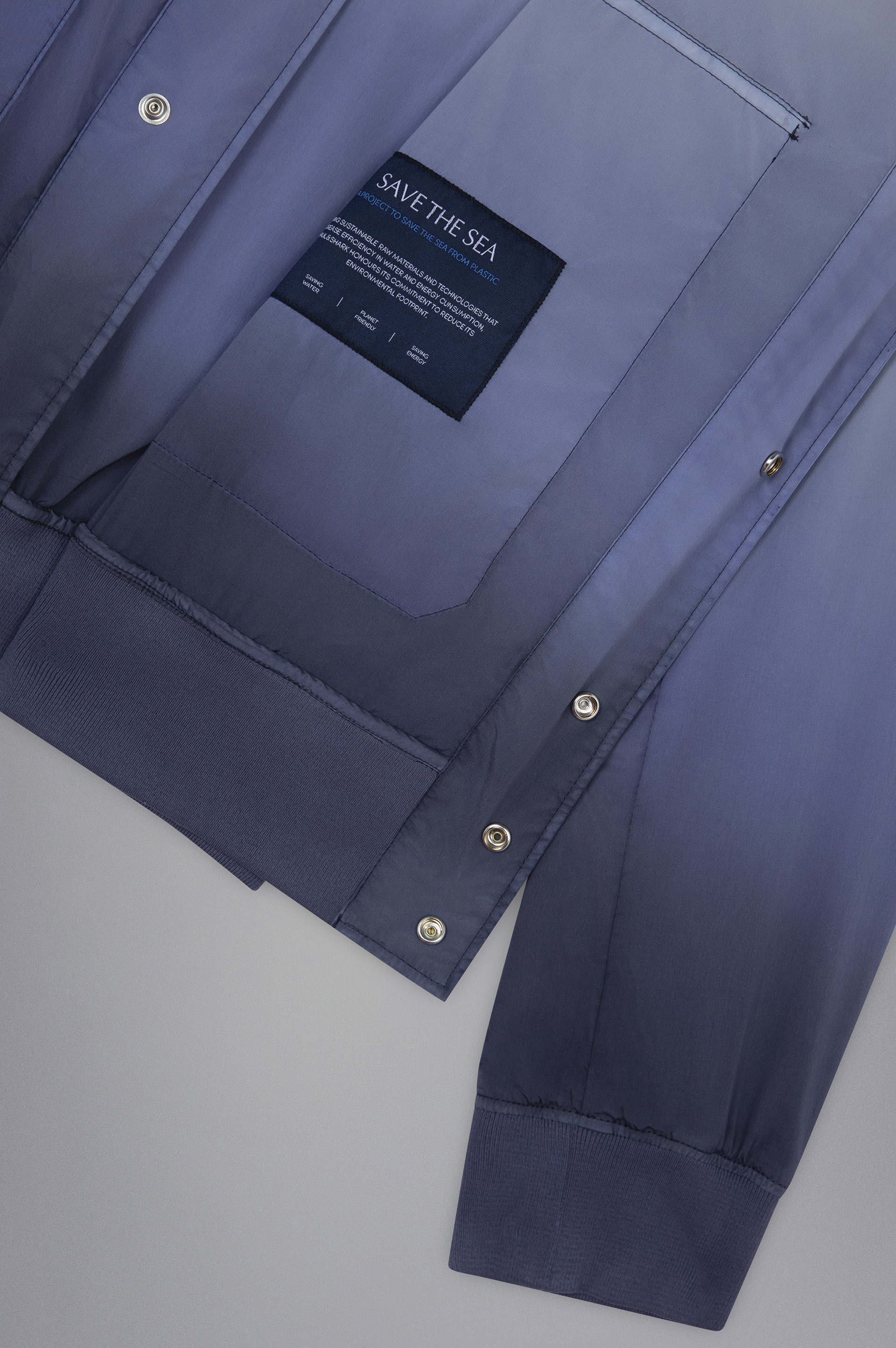 GARMENT DYED FADED STRETCH ECONYL® BOMBER JACKET - 6