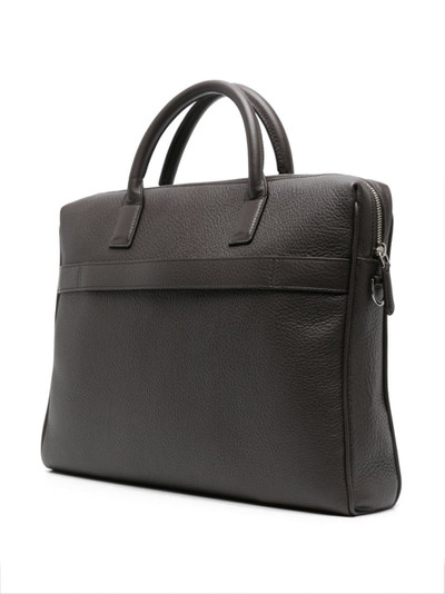 Canali grained leather briefcase outlook