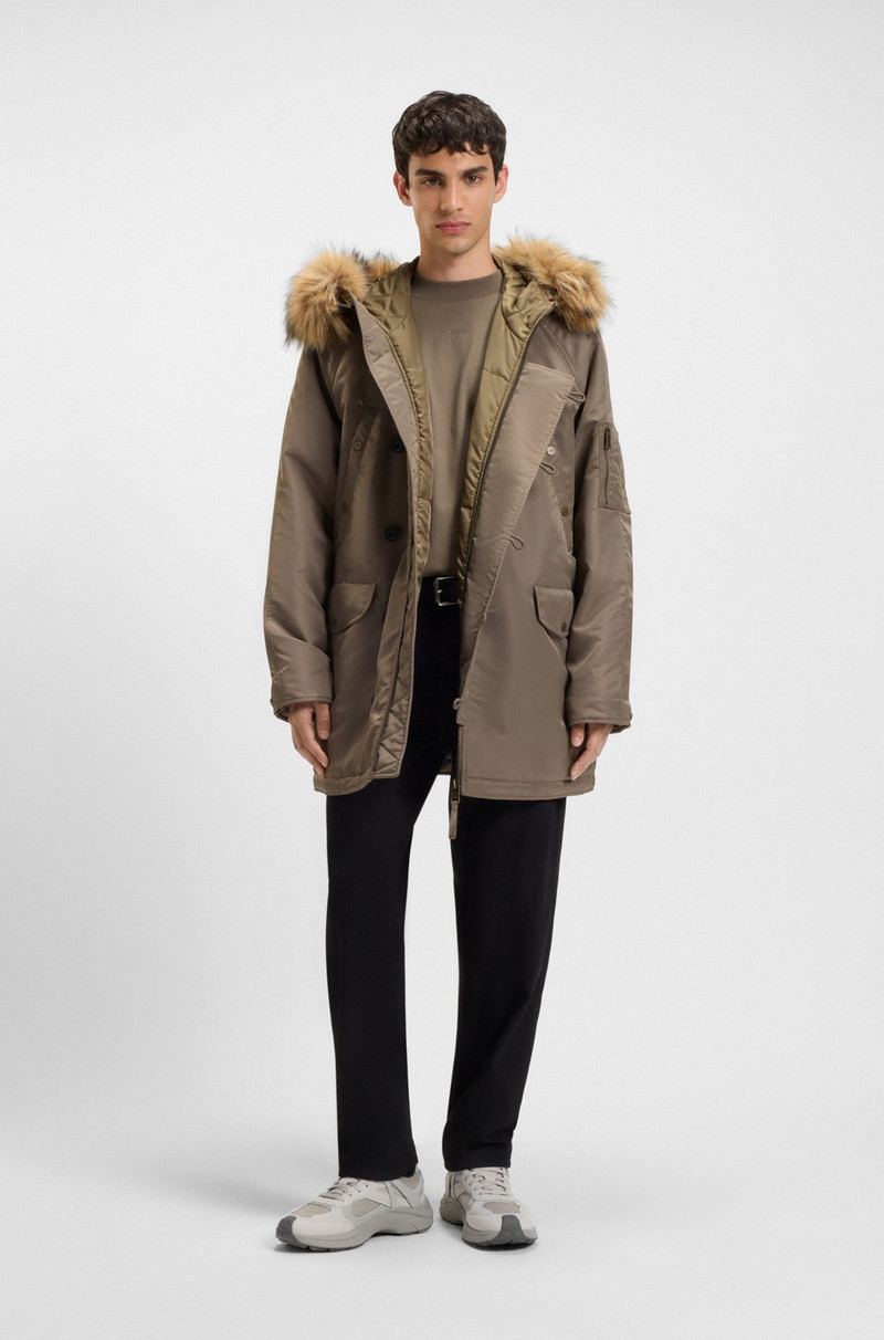 HUGO LOGO-SPOILER TRAINERS IN MESH AND FAUX SUEDE outlook