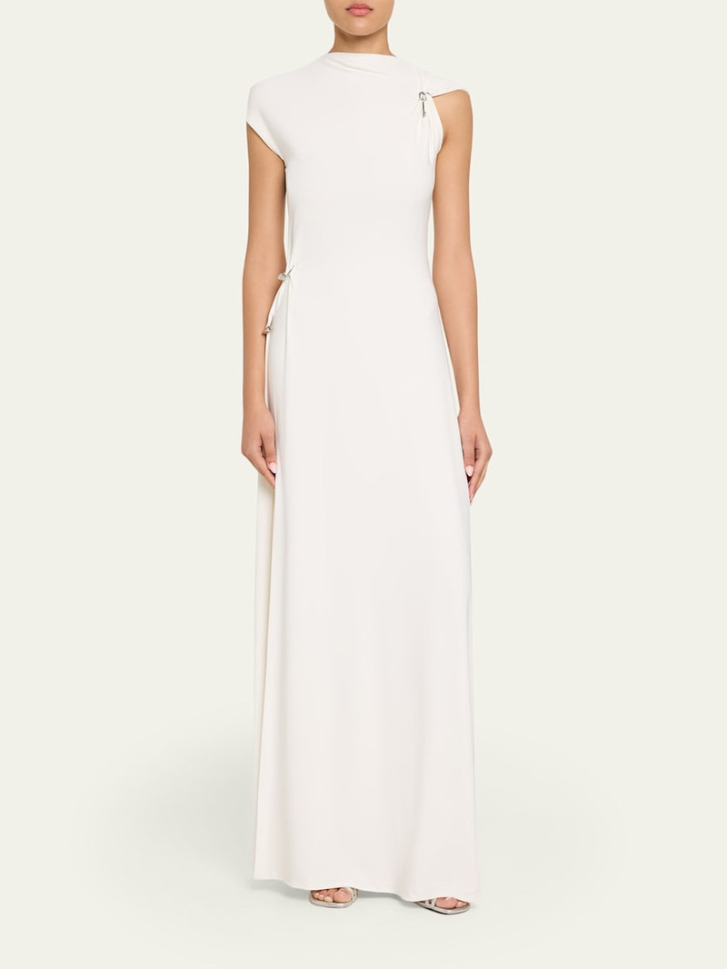 GRACE LING Relic Charms Gathered Jersey Maxi Dress outlook