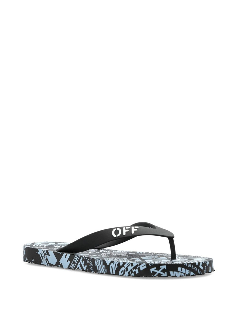 Off-White logo-print flip-flops outlook