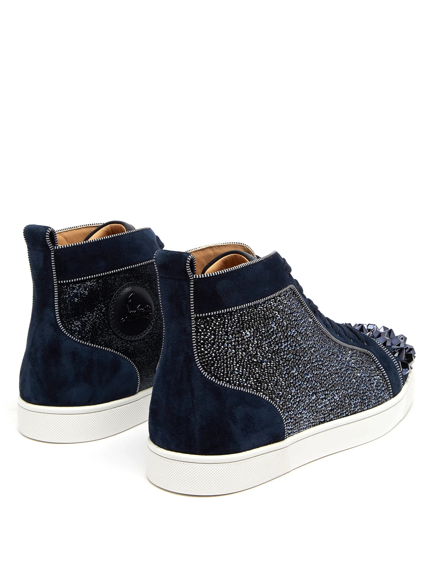 Lou Mix spiked suede high-top trainers - 4