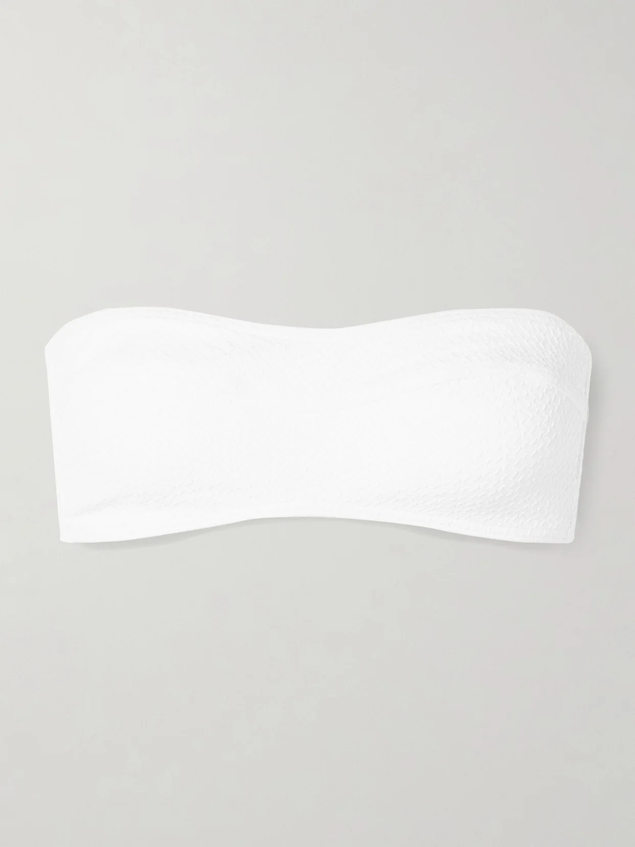 Tenerife Strapless Seersucker Bikini Top - 1