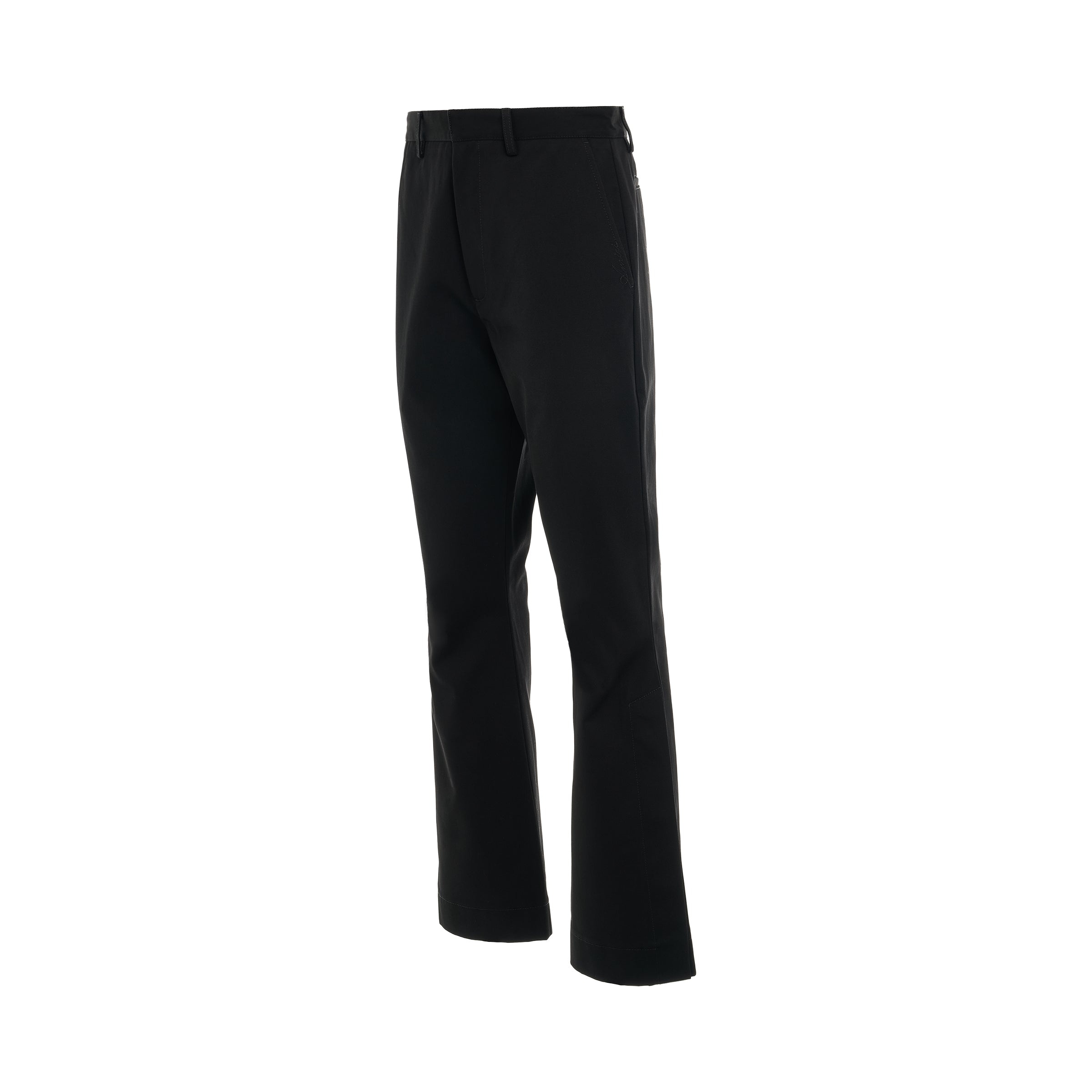 Chino Kick Flare Pants in Black - 2