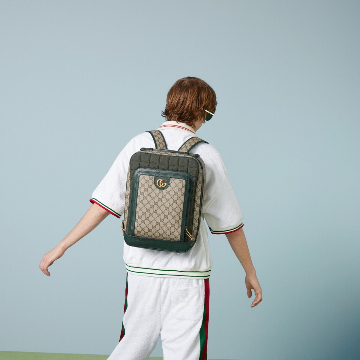 Mini GG canvas medium backpack - 3