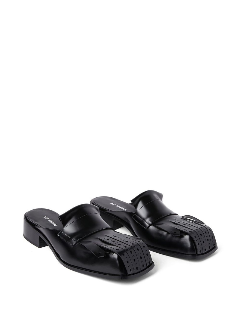 Raf Simons leather slippers outlook
