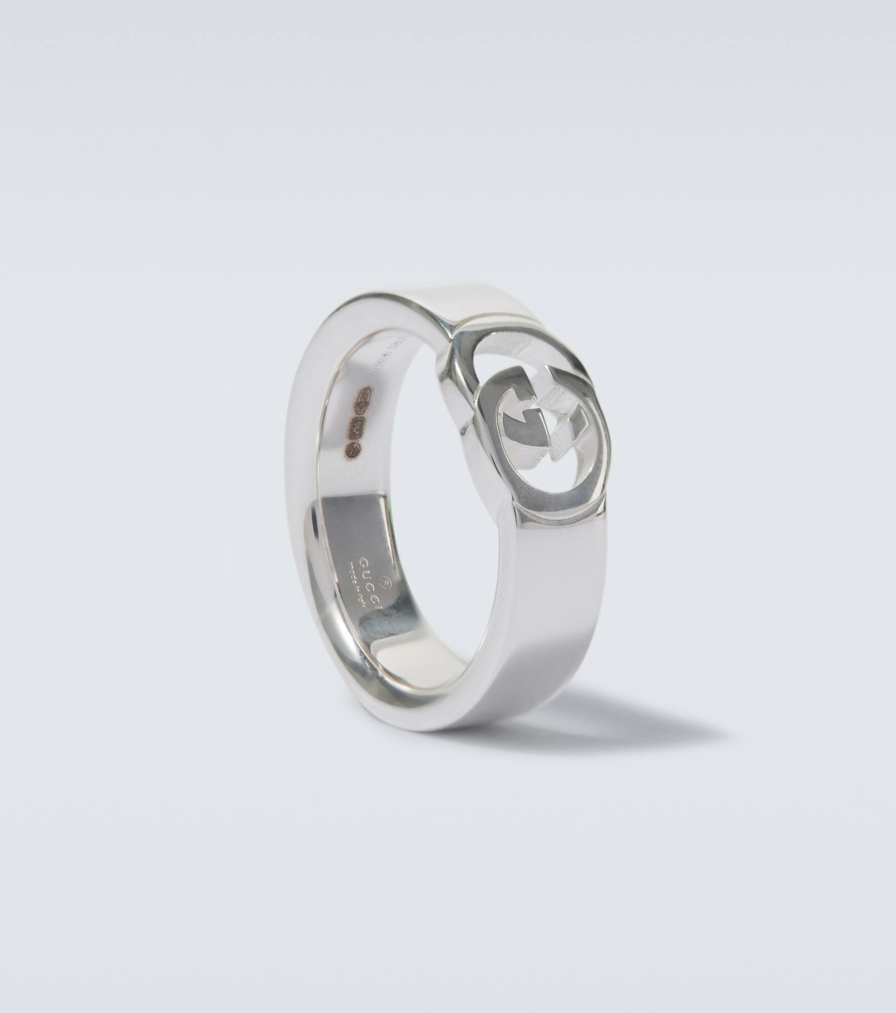Interlocking G sterling silver ring - 6