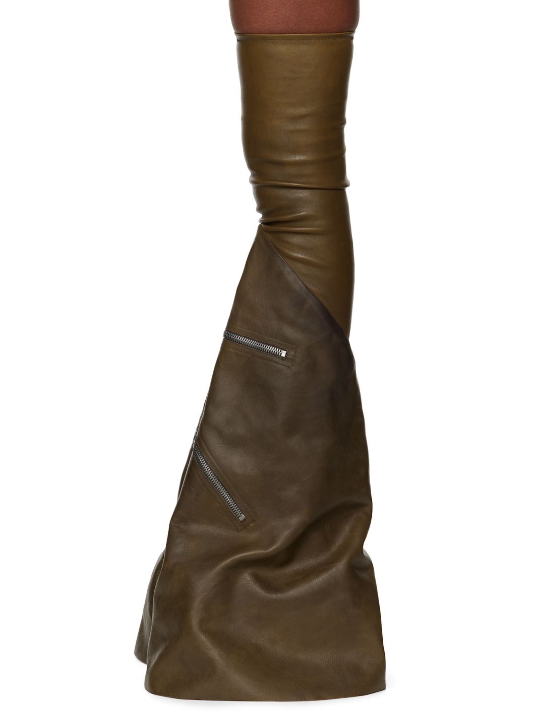 Khaki Cargoflares Tall Boots - 3