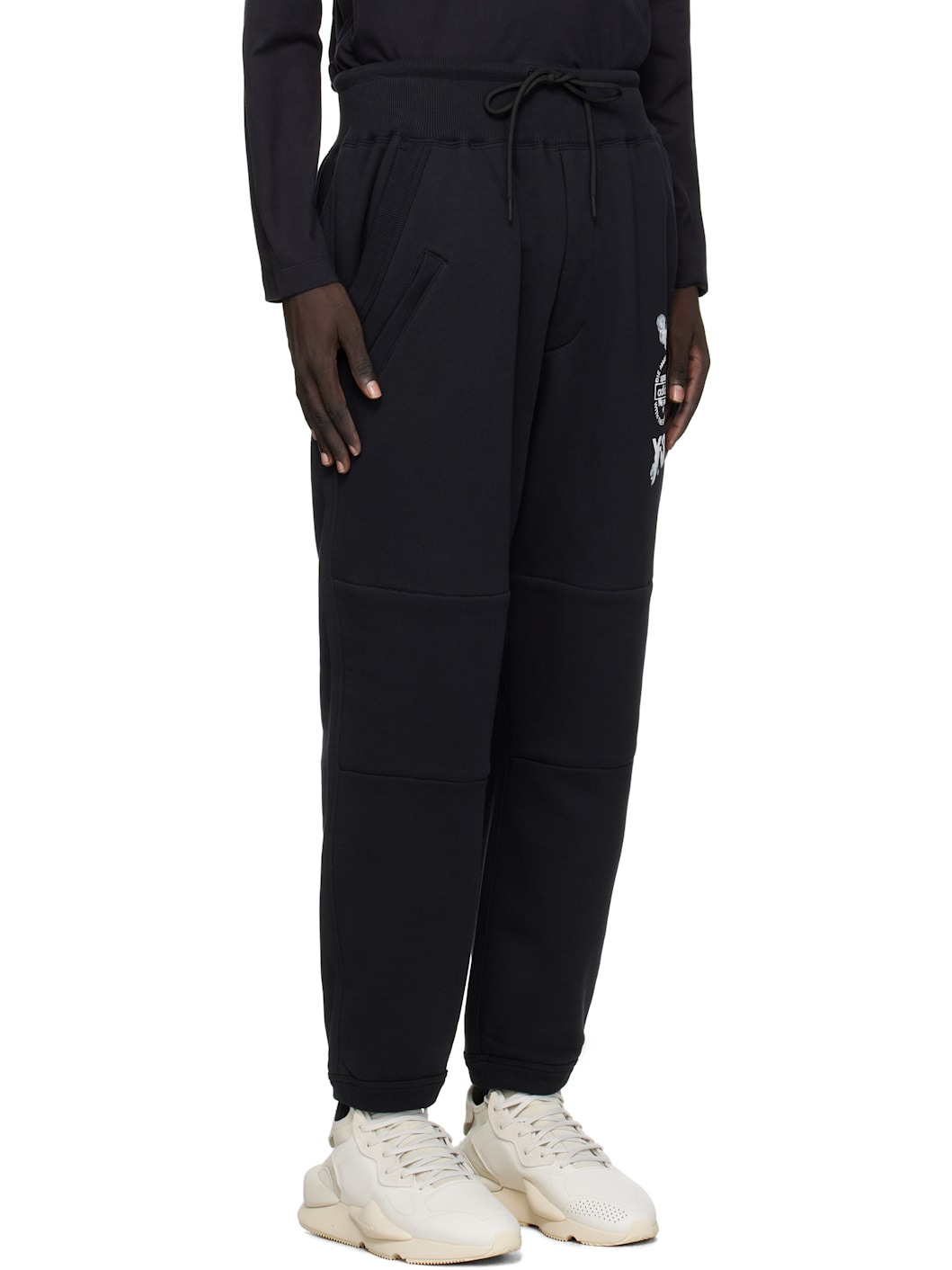 Black Cuffed Track Pants - 2