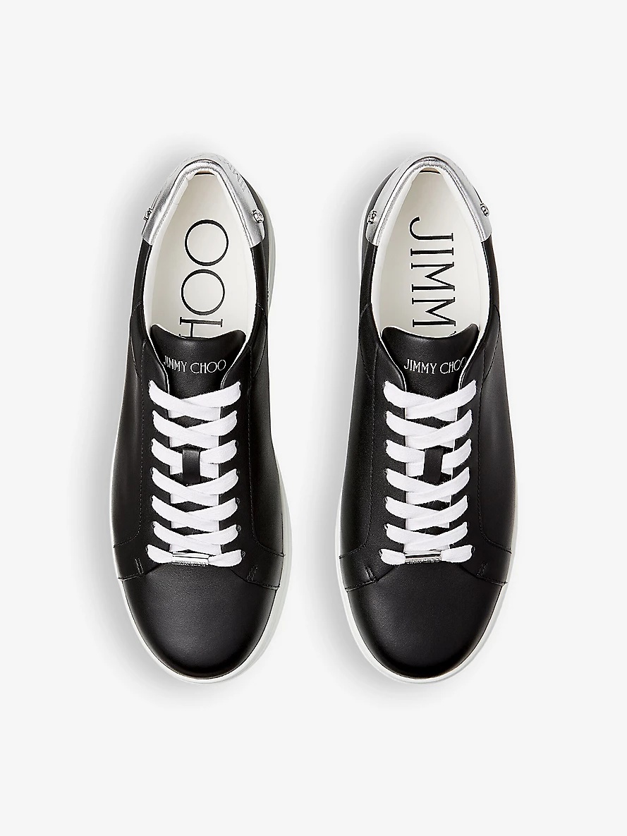 Rome/M branded leather low-top trainers - 2