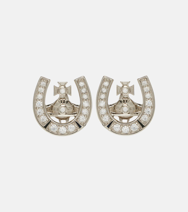 horseshoe embellished earrings 1