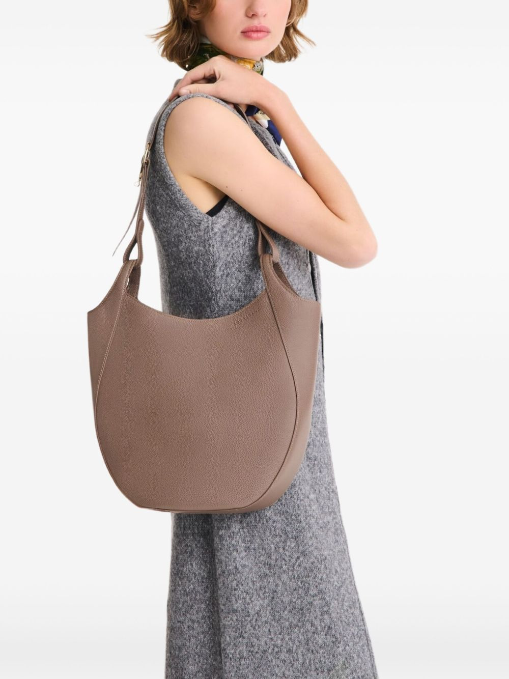 Le Foulonné Hobo L leather shoulder bag - 2