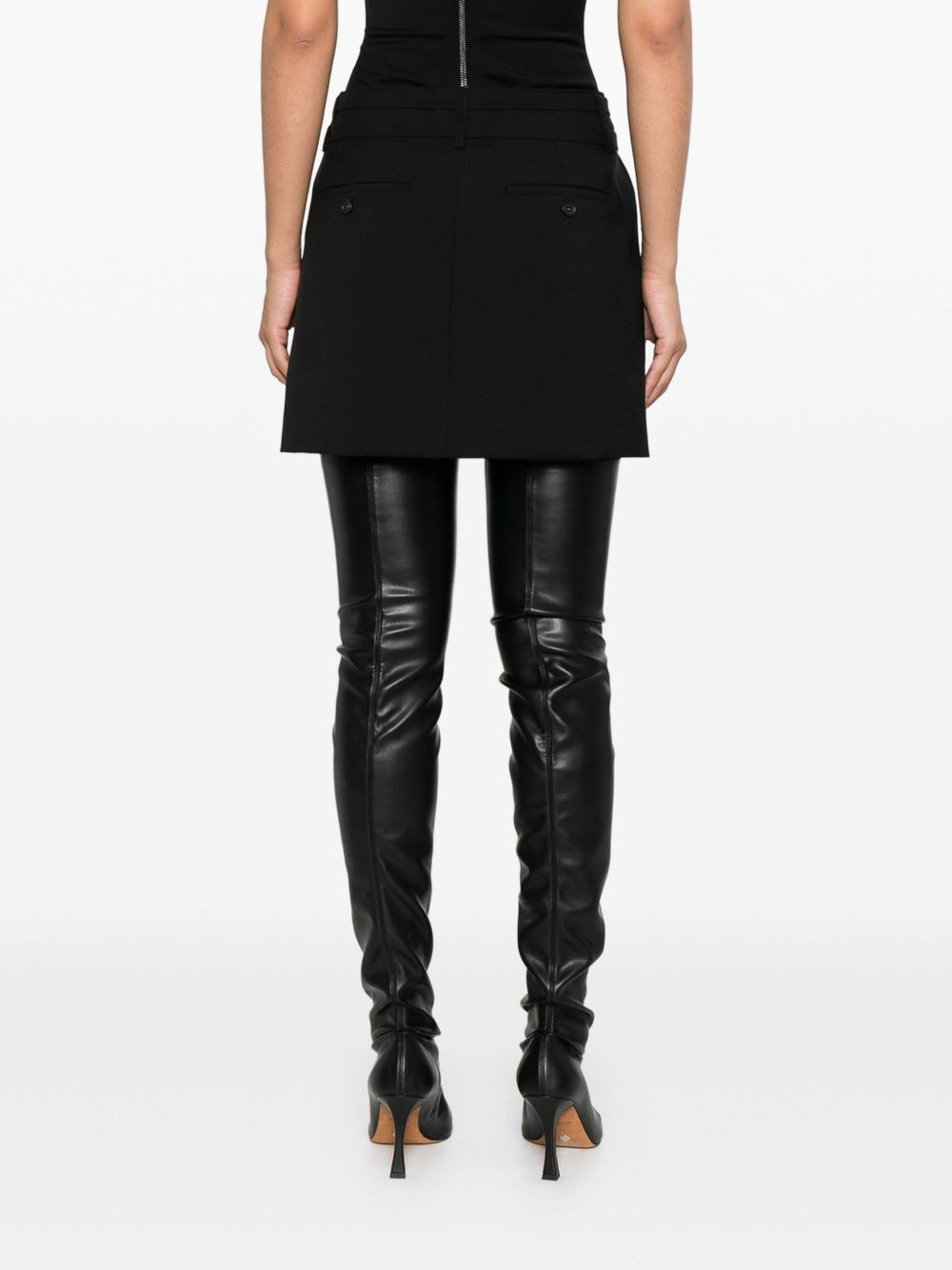 belted pocket mini skirt - 4