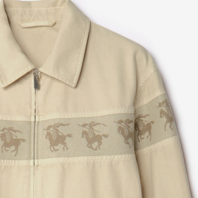 Burberry Galloping Knight Cotton Canvas Jacket outlook