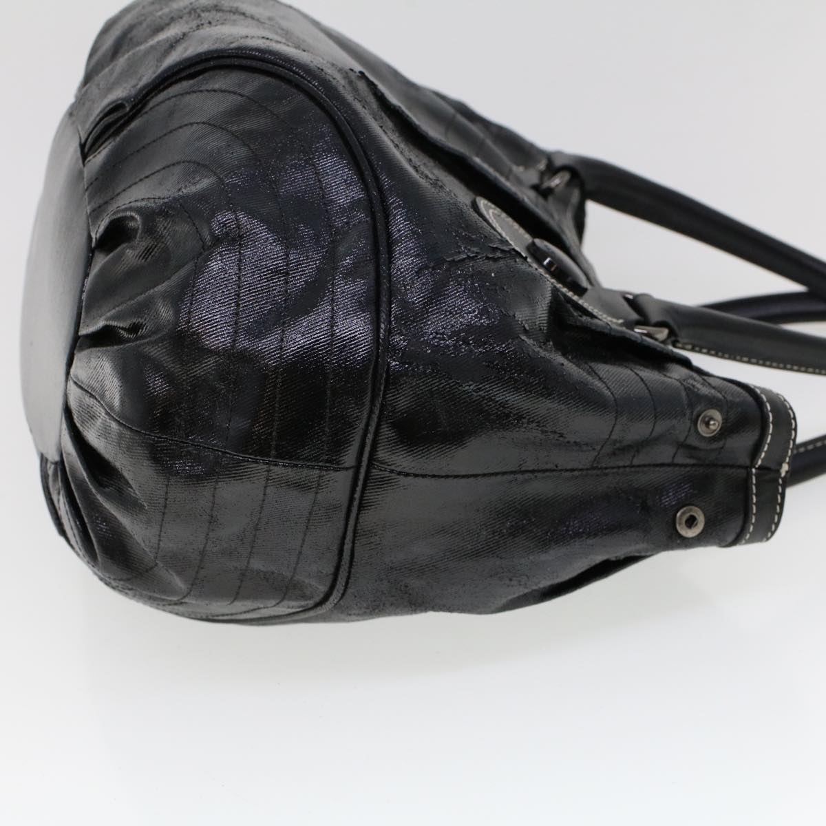 Burberry Blue Label Shoulder Bag Coated Canvas Black - 3
