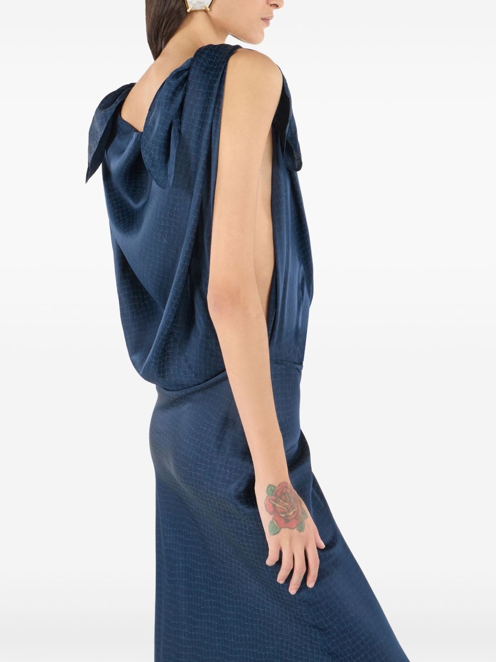 silk midi dress - 6