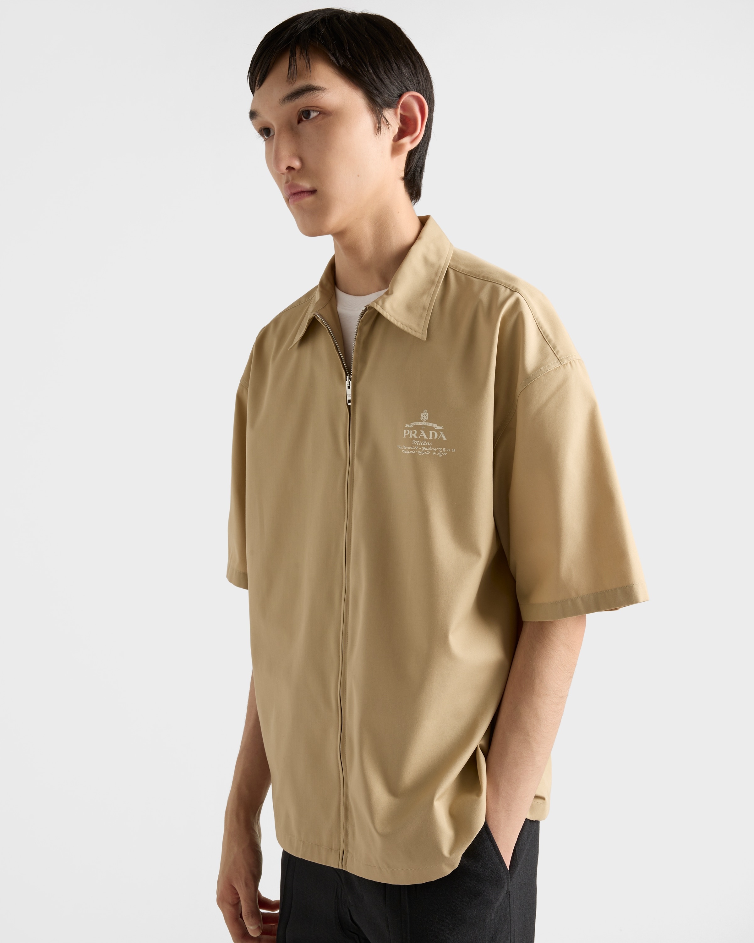 Short-sleeved technical cotton shirt - 4