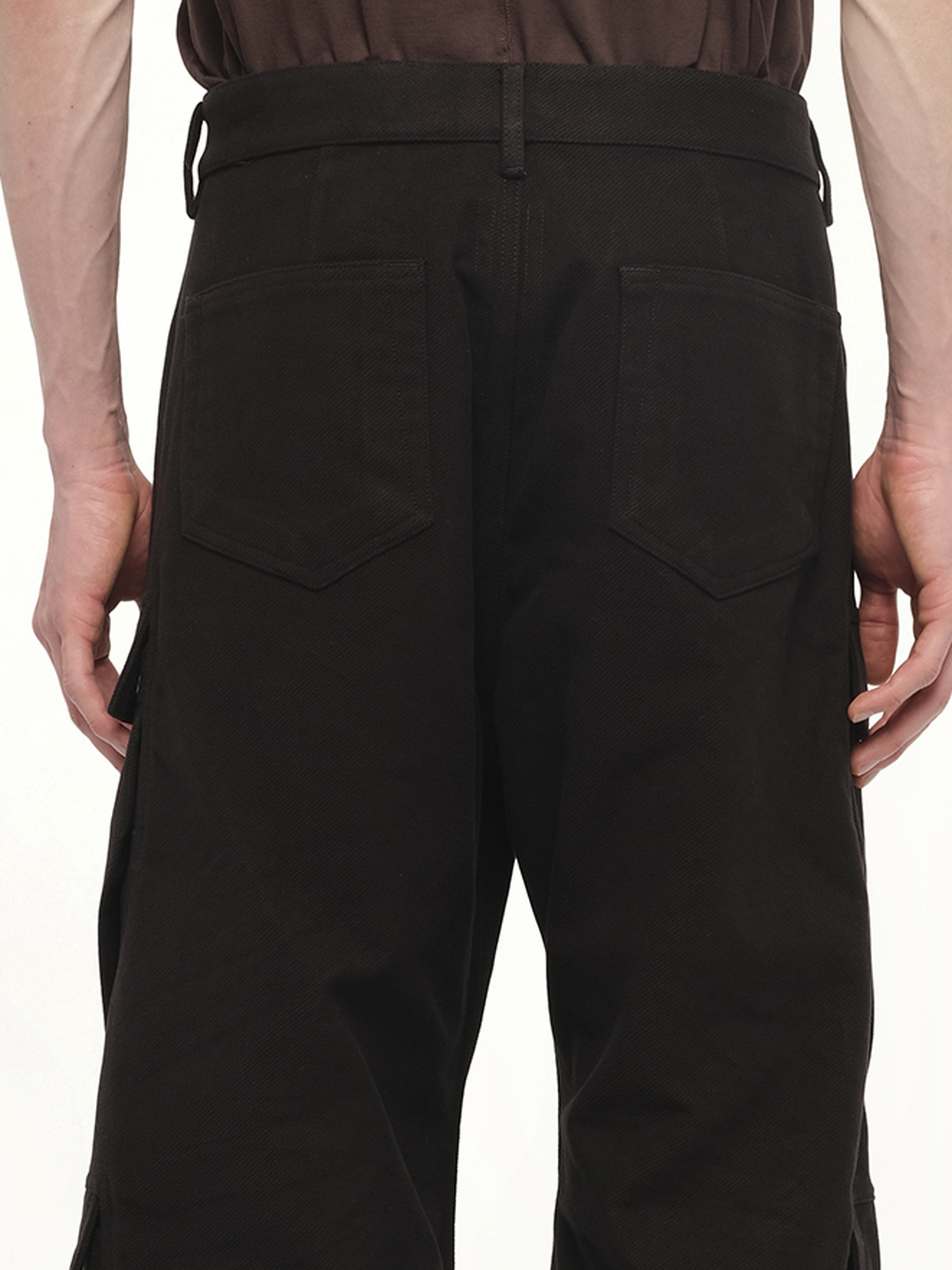 Double Cargo Jeans in Black - 3