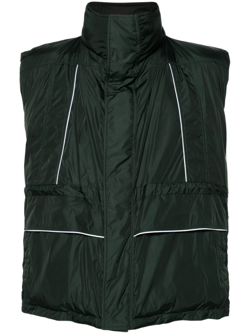 logo-print puffer vest 1