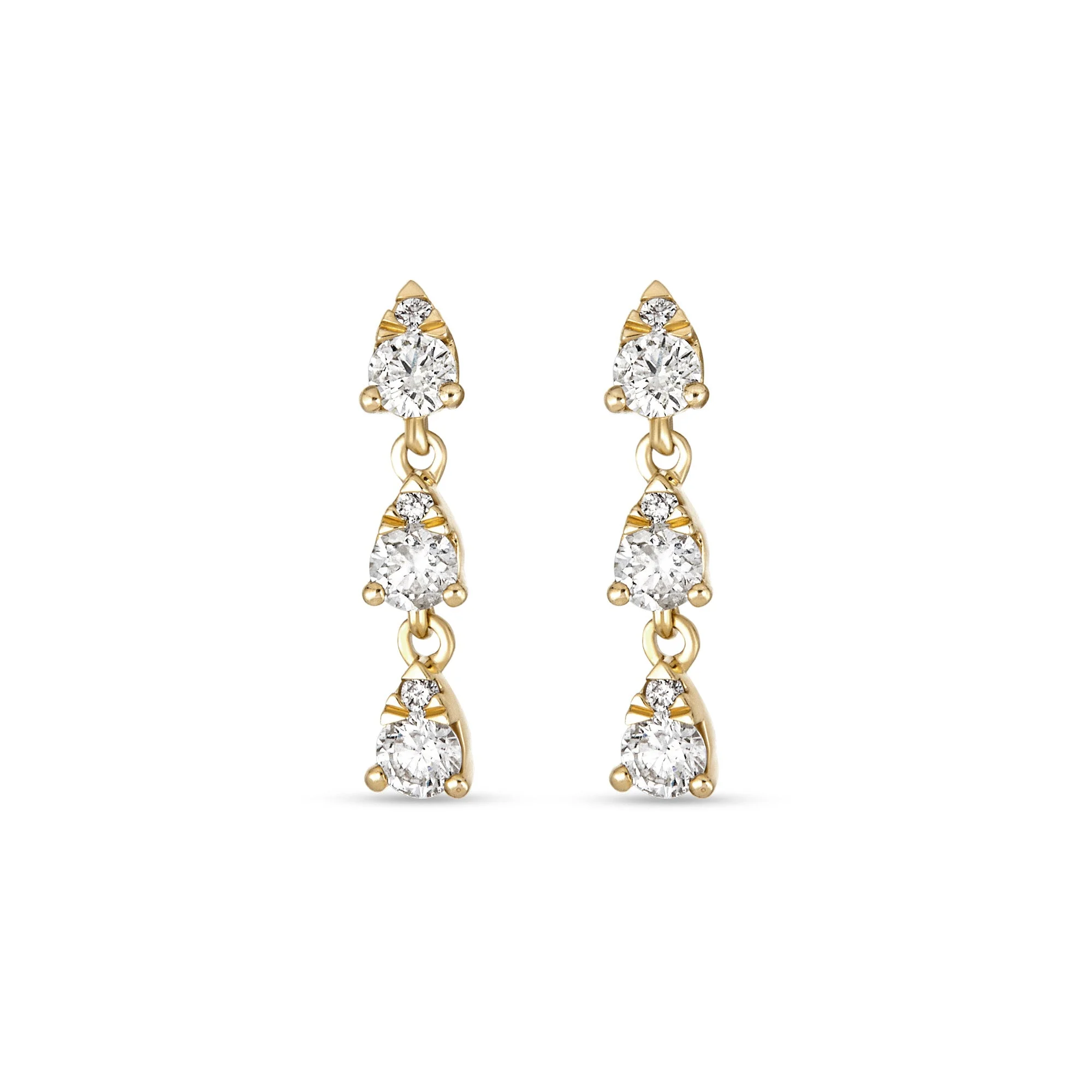 Perfect Pear Diamond Drop Earrings - 1