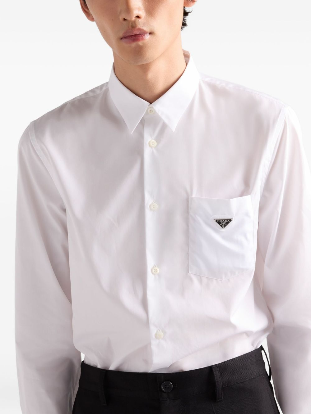 patch-pocket cotton shirt - 5