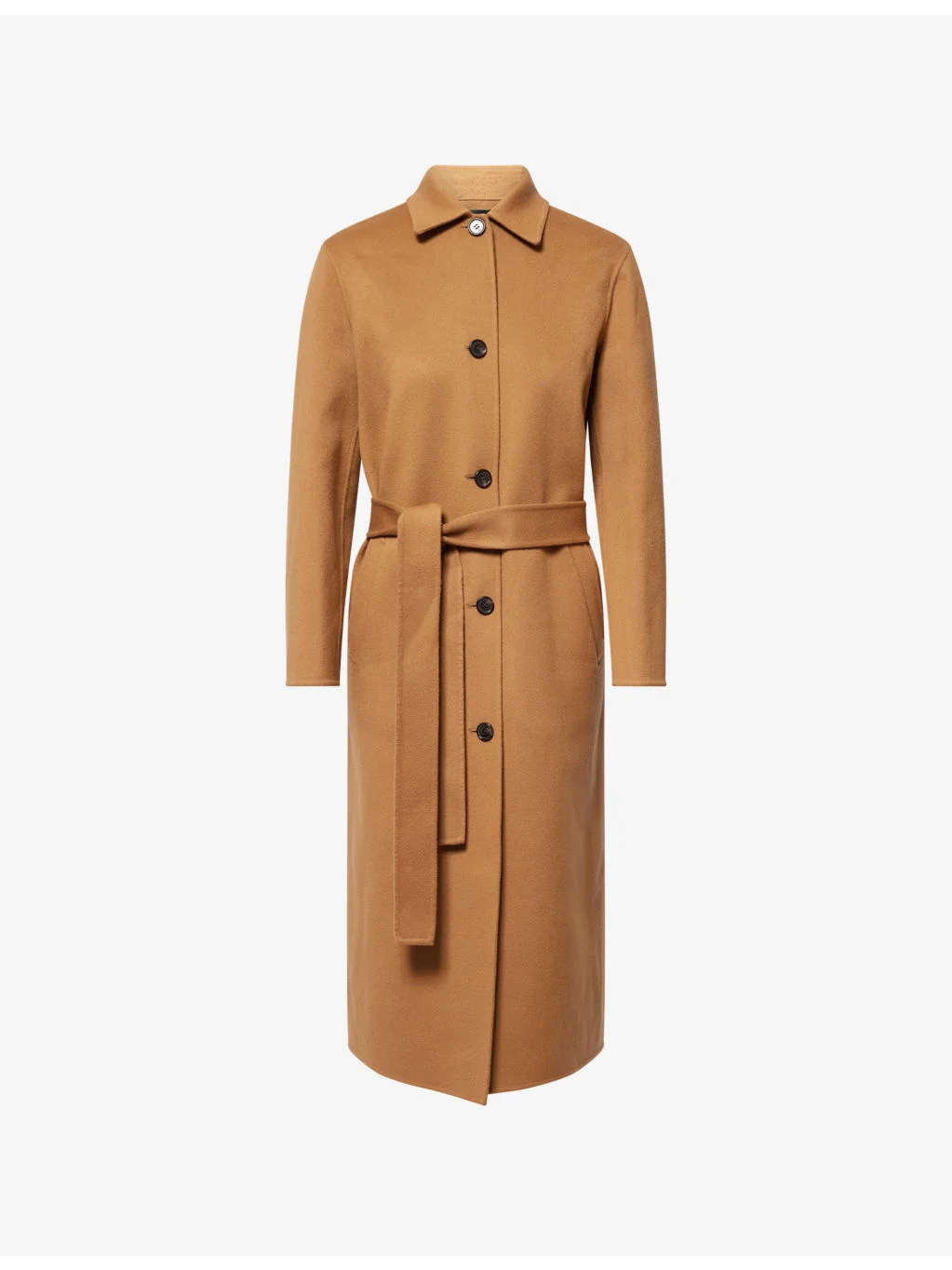 Belted Regular-Fit Wool And Cashmere Coat - 1