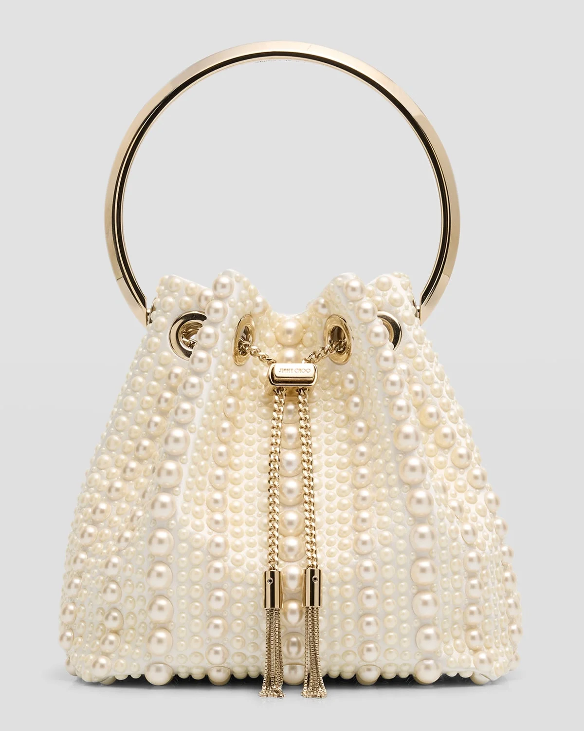 Bon Bon Pearly Satin Bucket Bag - 1