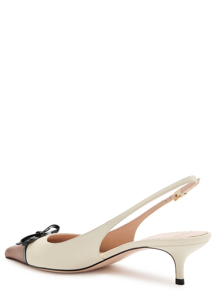 Valentino Bepointy 45 Leather Slingback Pumps - 2