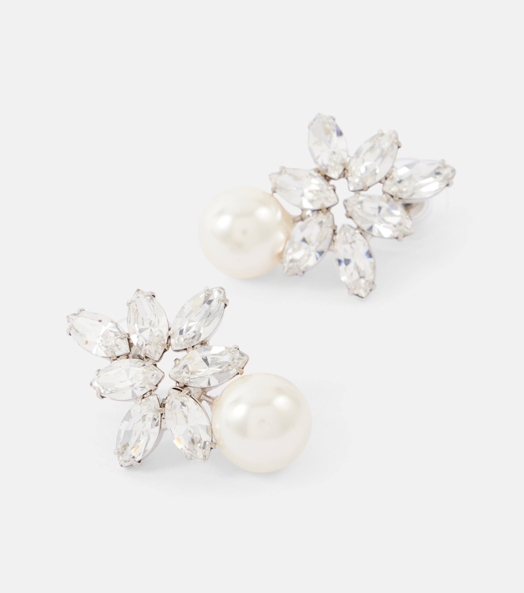 Liza embellished faux pearl earrings - 4