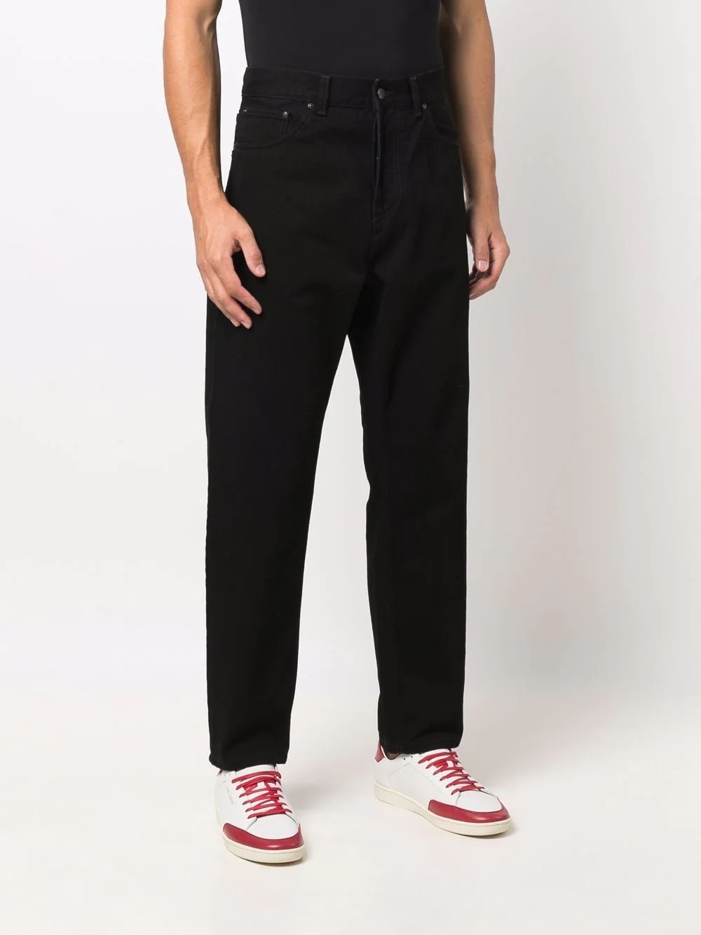mid-rise straight-leg trousers - 3